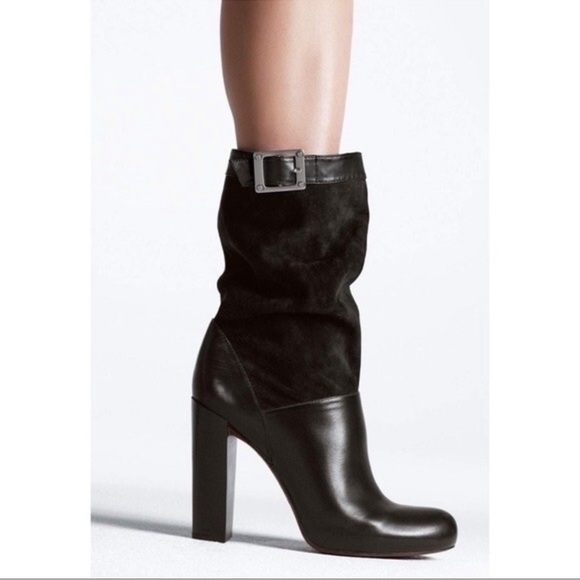 Rachel Zoe Leather Claudia Slouch Heeled Boots - Picture 2 of 13
